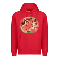 Red watermelon cowhide patch3 Premium Hoodie - JahusDesignShop