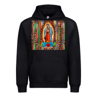 Black our lady of Guadalupe serape Urban Hoodie - BarkalooDesign