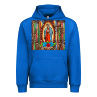 Cobalt our lady of Guadalupe serape Urban Hoodie - BarkalooDesign