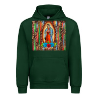 Forest Green our lady of Guadalupe serape Urban Hoodie - BarkalooDesign