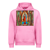 Fuchsia Pink our lady of Guadalupe serape Urban Hoodie - BarkalooDesign