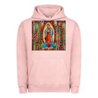 Pigment Salmon our lady of Guadalupe serape Urban Hoodie - BarkalooDesign
