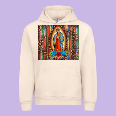 Our Lady Of Guadalupe Serape Urban Hoodie Designed By Barkaloodesign