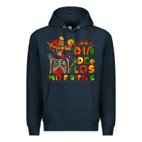 Navy dia de los muertos Premium Hoodie - AdoDesignShop