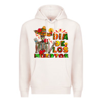 Pale Pink dia de los muertos Premium Hoodie - AdoDesignShop