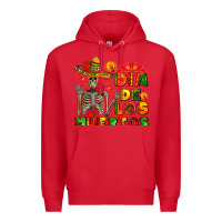 Red dia de los muertos Premium Hoodie - AdoDesignShop