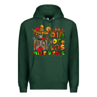 Sports Green dia de los muertos Premium Hoodie - AdoDesignShop