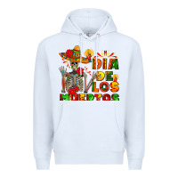 White dia de los muertos Premium Hoodie - AdoDesignShop