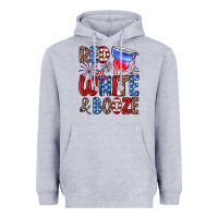 Heather Grey red white and booze Heavyweight Hoodie - Zillion Design Studio