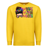 Lemon wife mom boss messy bun Premium Sweatshirt - Zillion Design Studio