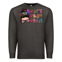 Smoke wife mom boss messy bun Premium Sweatshirt - Zillion Design Studio