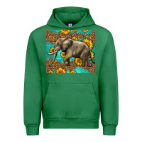 Emerald western sunflowers elephant Urban Hoodie - LillyAllenDesigns