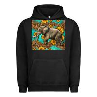 Pigment Black western sunflowers elephant Urban Hoodie - LillyAllenDesigns