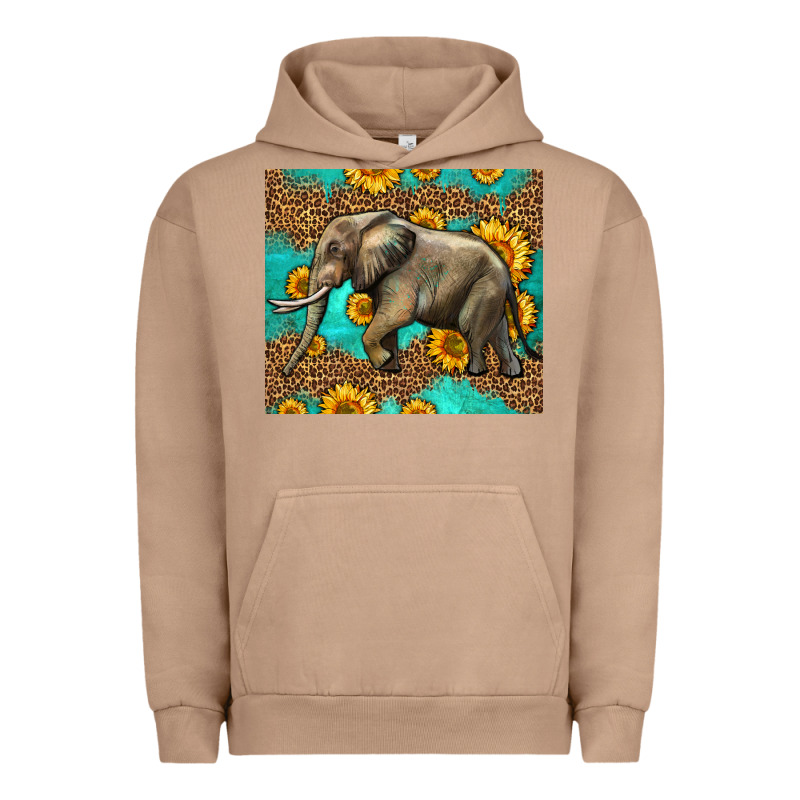 Western Sunflowers Elephant Urban Hoodie by LillyAllenDesigns | Teevron