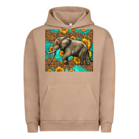 Pigment Burro western sunflowers elephant Urban Hoodie - LillyAllenDesigns