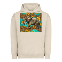 Pigment French Oak western sunflowers elephant Urban Hoodie - LillyAllenDesigns