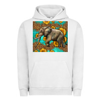 Pigment Lunar Rock western sunflowers elephant Urban Hoodie - LillyAllenDesigns