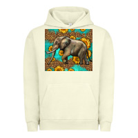 Pigment Pistachio western sunflowers elephant Urban Hoodie - LillyAllenDesigns