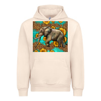Sandshell western sunflowers elephant Urban Hoodie - LillyAllenDesigns
