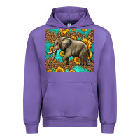 Tulip western sunflowers elephant Urban Hoodie - LillyAllenDesigns