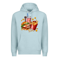 Blue Mist hamburger potatoes and coke Premium Hoodie - AdoDesignShop