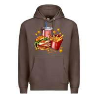 Coffee hamburger potatoes and coke Premium Hoodie - AdoDesignShop