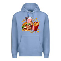 Colony Blue hamburger potatoes and coke Premium Hoodie - AdoDesignShop