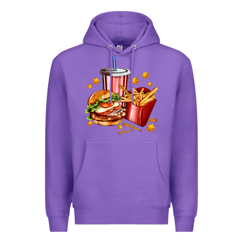 Hamburger Potatoes And Coke Premium Hoodie by AdoDesignShop | Teevron