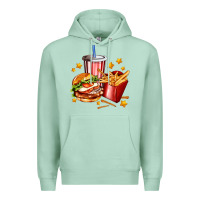 Seafoam hamburger potatoes and coke Premium Hoodie - AdoDesignShop
