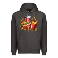 Smoke hamburger potatoes and coke Premium Hoodie - AdoDesignShop