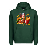 Sports Green hamburger potatoes and coke Premium Hoodie - AdoDesignShop