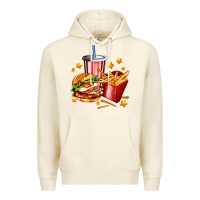 Tofu hamburger potatoes and coke Premium Hoodie - AdoDesignShop