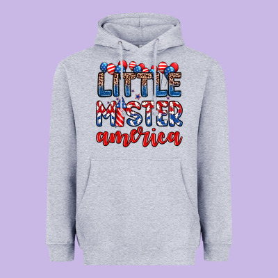 Little Mister America Heavyweight Hoodie Designed By Zillion Design Studio