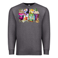 Charcoal Heather boss babe coffee cups Premium Sweatshirt - Zillion Design Studio