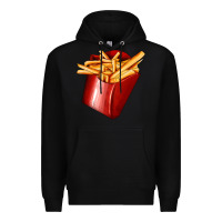 Black french fries Premium Hoodie - AdoDesignShop