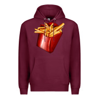 Burgundy french fries Premium Hoodie - AdoDesignShop