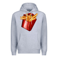 Heather Grey french fries Premium Hoodie - AdoDesignShop