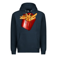Navy french fries Premium Hoodie - AdoDesignShop