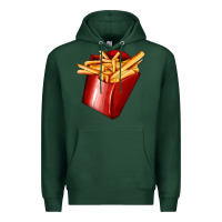 Sports Green french fries Premium Hoodie - AdoDesignShop