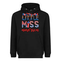 Black little miss America Heavyweight Hoodie - Zillion Design Studio