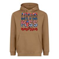 Toasted Coconut little miss America Heavyweight Hoodie - Zillion Design Studio