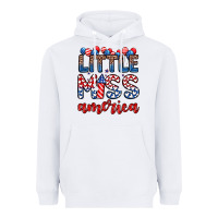 White little miss America Heavyweight Hoodie - Zillion Design Studio