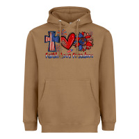 Toasted Coconut faith love freedom Heavyweight Hoodie - Zillion Design Studio