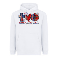 White faith love freedom Heavyweight Hoodie - Zillion Design Studio