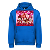 Cobalt valentines gnomies with leopard Urban Hoodie - NancyCooperArtShop