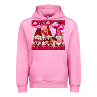 Fuchsia Pink valentines gnomies with leopard Urban Hoodie - NancyCooperArtShop