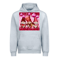 Heather Grey valentines gnomies with leopard Urban Hoodie - NancyCooperArtShop