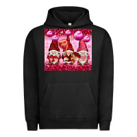 Pigment Black valentines gnomies with leopard Urban Hoodie - NancyCooperArtShop