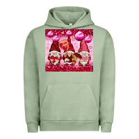 Pigment Oil Green valentines gnomies with leopard Urban Hoodie - NancyCooperArtShop