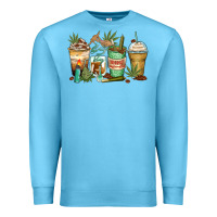 Ocean Blue highly caffeinated coffee cups Premium Sweatshirt - Zillion Design Studio